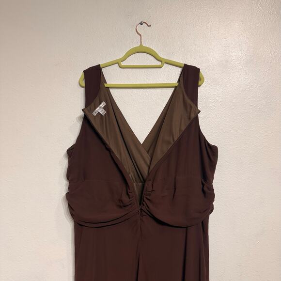 Los Angeles Woman Brown Vintage Maxi Dress Sz 22W - Picture 7 of 10